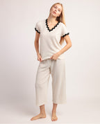 Pijama Manga Corta Luxe Waves para Mujer (imagen 3)