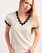 Pijama Manga Corta Luxe Waves para Mujer (imagen 5)