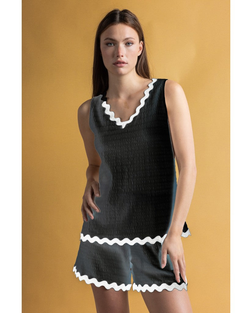 Pijama de Mujer sin Mangas Luxe Waves C (imagen 2)