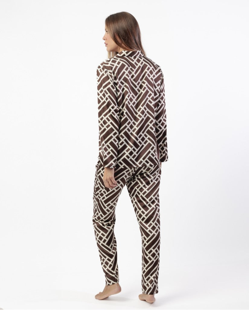 Pijama de Mujer Largo Luxe Geometric (imagen 4)