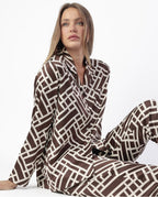 Pijama de Mujer Largo Luxe Geometric (imagen 2)