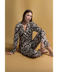 Pijama de Mujer Largo Luxe Geometric