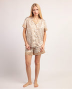 Pijama Manga Corta Luxe Leaves Mujer (imagen 2)