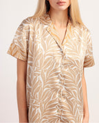 Pijama Manga Corta Luxe Leaves Mujer (imagen 4)