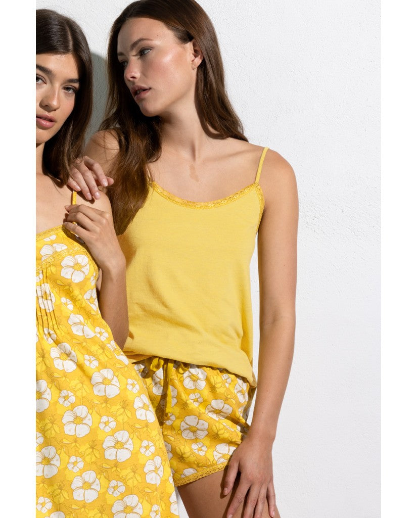 Pijama Tirantes Mujer Funny Yellow Flowers