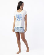 Pijama Manga Corta Fishing Blue Mujer (imagen 3)