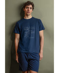 Pijama Manga Corta Navy Driver para Hombre