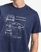 Pijama Manga Corta Navy Driver para Hombre (imagen 4)