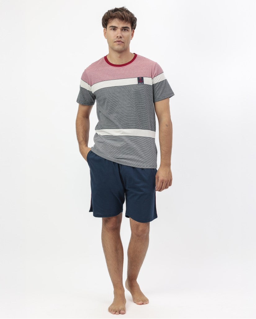 Pijama Manga Corta Ancho para Hombre (imagen 2)