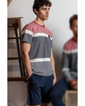 Pijama Manga Corta Ancho para Hombre