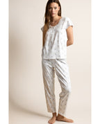 Pijama Manga Corta White And Grey (imagen 3)