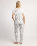 Pijama Manga Corta White And Grey