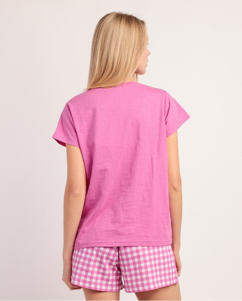 Pijama Manga Corta Mujer Vichy Mood (imagen 5)