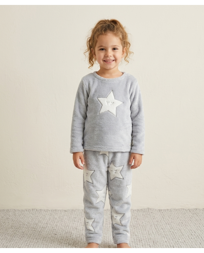 Pijama Juvenil Estrellas Gris Coralina (imagen 2)