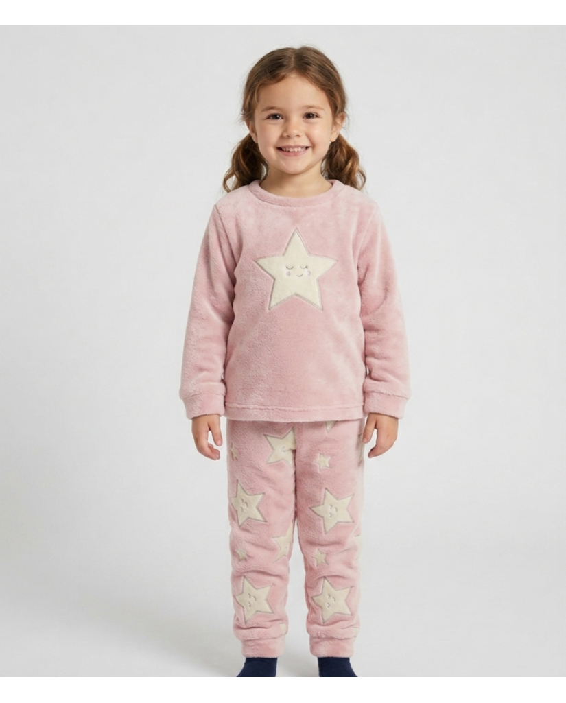 Pijama Juvenil Rosa Estrellas (imagen 2)