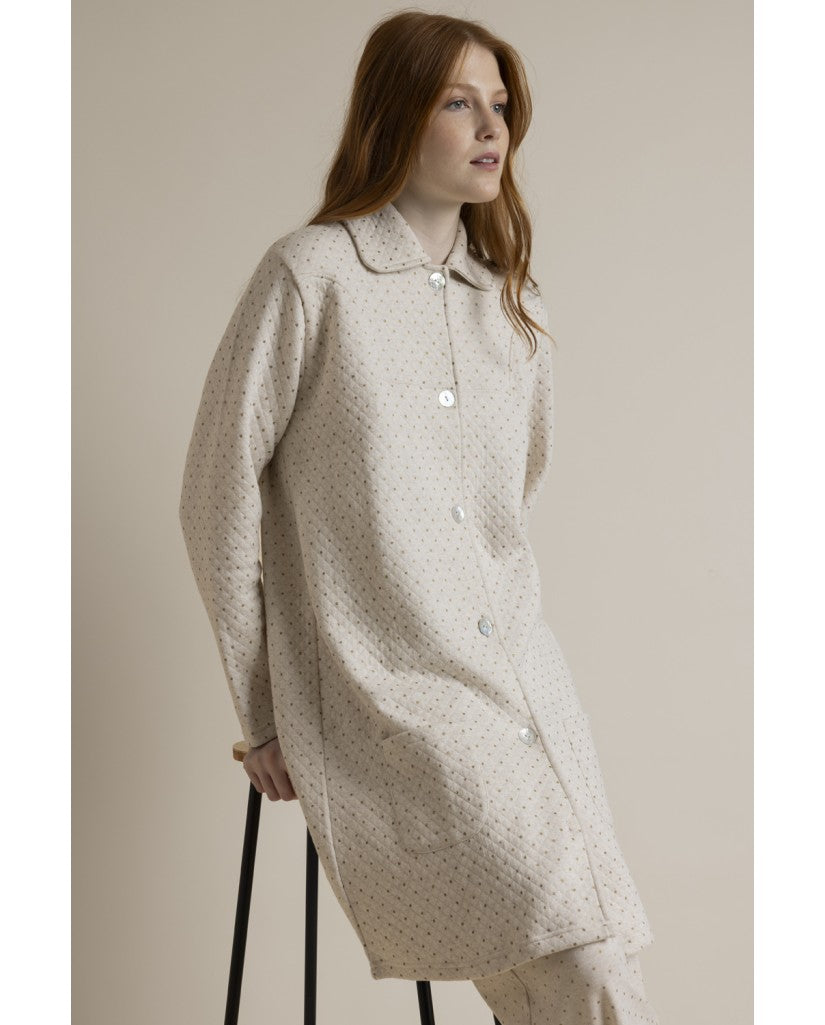 Bata de Mujer Botones Organic Dots G