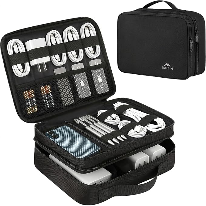 Organizador de Cables y Accesorios Electrónicos de Viaje