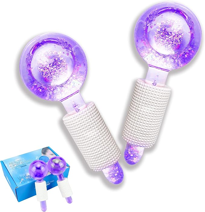 Set de 2 Bolas de Hielo Faciales para Masaje