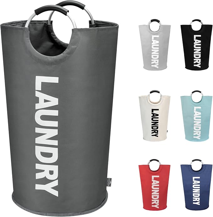Cesto de Ropa Sucia Plegable 90L con Bolsa Extraíble