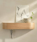 Colgador de Llaves de Pared de Madera con Estante y Ganchos