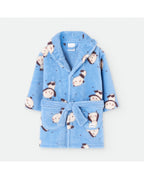 Bata Infantil Botones Panda Azul