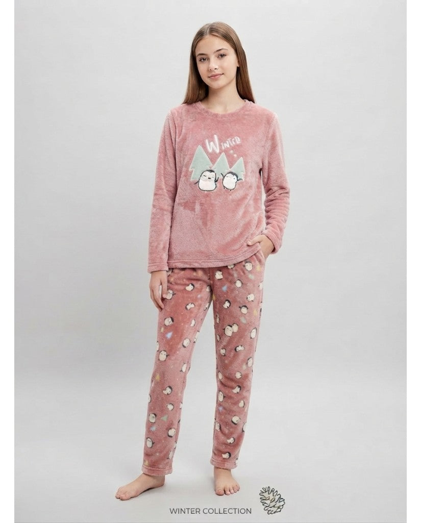 Pijama Coralina Niña Teen Winter Rosa (imagen 2)