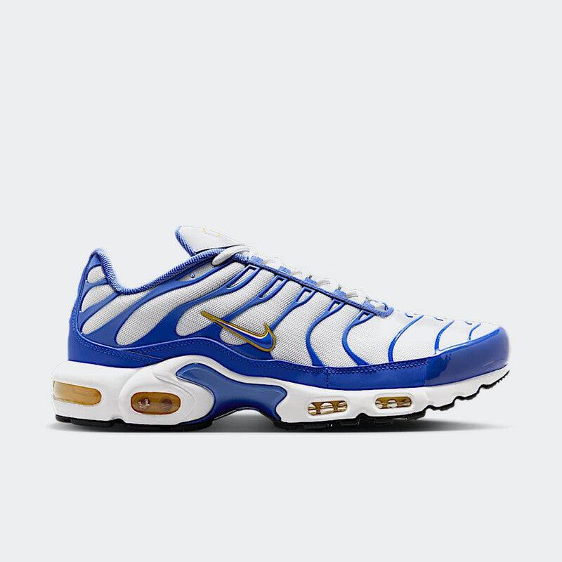 Nike Air Max Plus TN Blanco Azul Lyon Amarillo Varsity vista superior