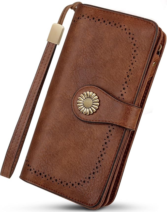 Cartera Grande de Mujer con Protección RFID