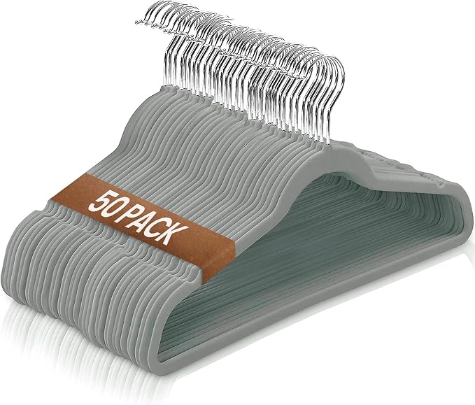 Pack de 50 Perchas de Terciopelo Antideslizantes
