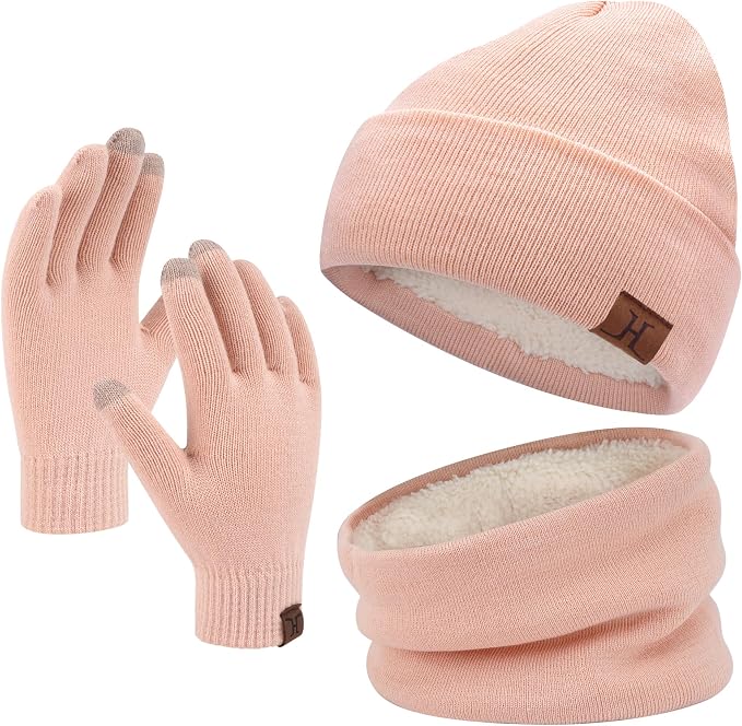 Set de Gorro, Bufanda y Guantes Táctiles de Invierno