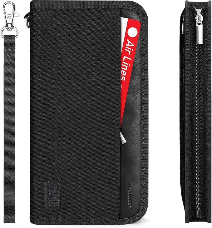 Organizador de Documentos de Viaje Familiar con RFID