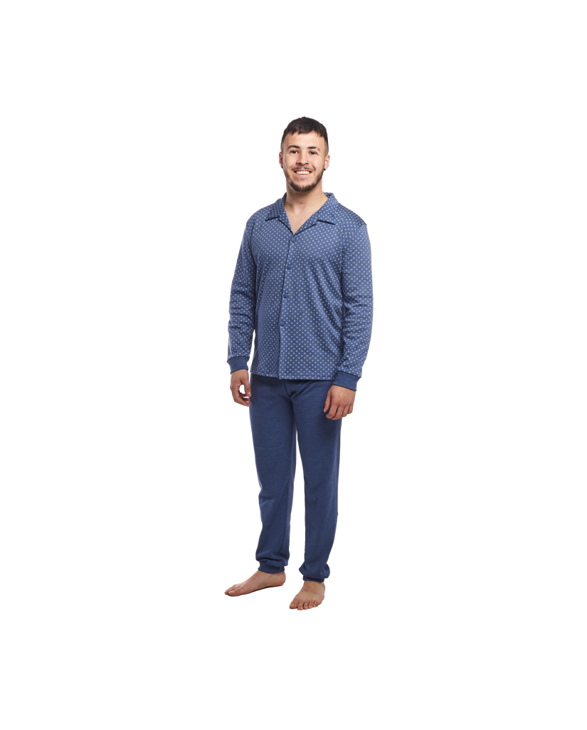 Pijama de Hombre Abierto Topitos Moon Dreams
