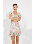 Falda+top Flores Nido Abeja