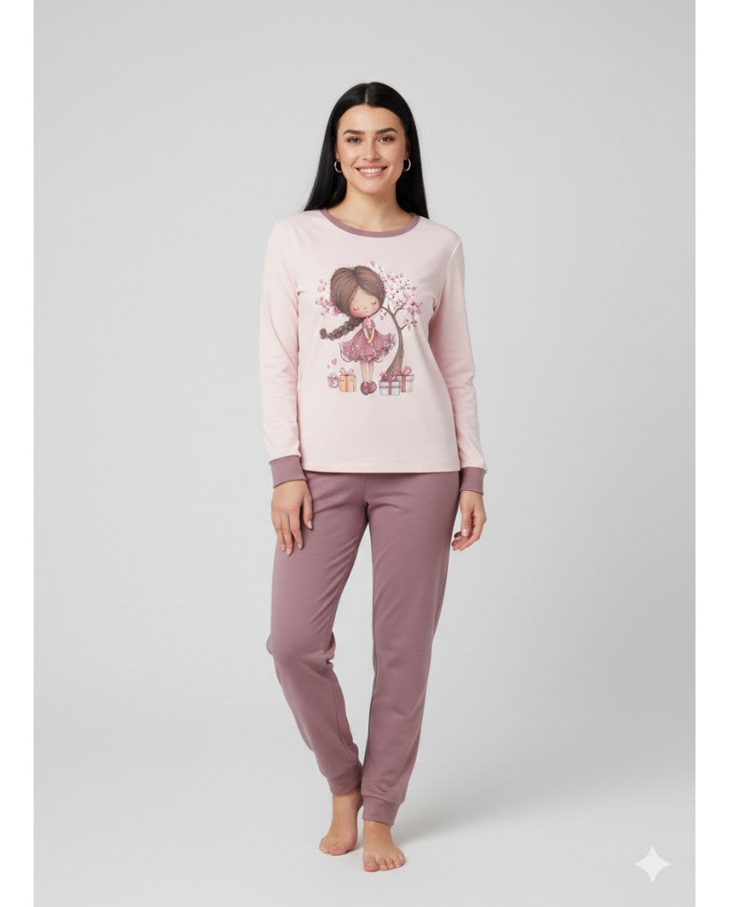 Pijama de Mujer Manga Larga Girl