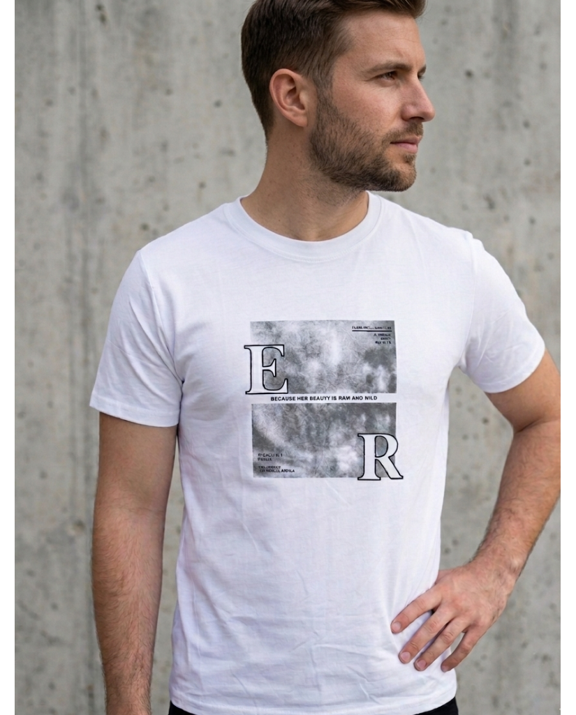 Camiseta de Hombre Manga Corta Blanca Er