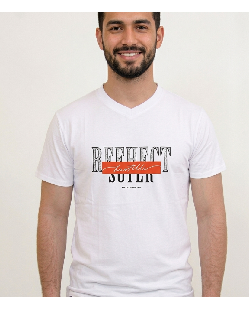 Camiseta de Hombre Manga Corta Blanca