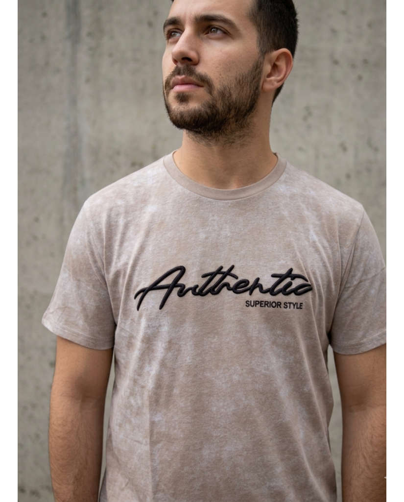 Camiseta de Hombre Manga Corta Beige