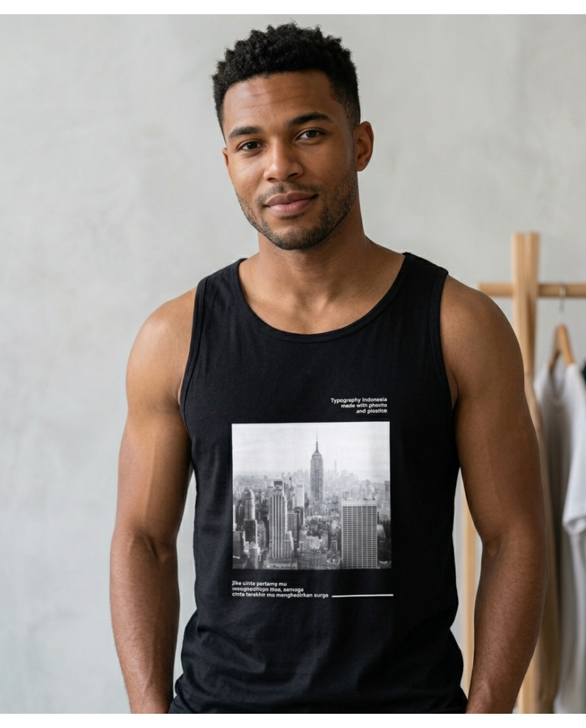 Camiseta de Hombre Tirantes Negra New York