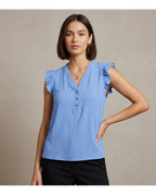 Blusa sin Mangas Volante