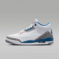 Jordan 3 Retro True Blue 2026 vista lateral