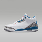 Jordan 3 Retro True Blue 2026 vista lateral