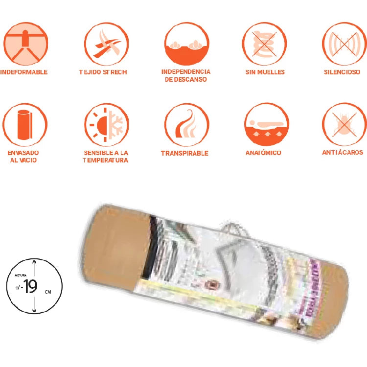 Colchon Anatomic-Viscoelastica 19 Cm (imagen 5)