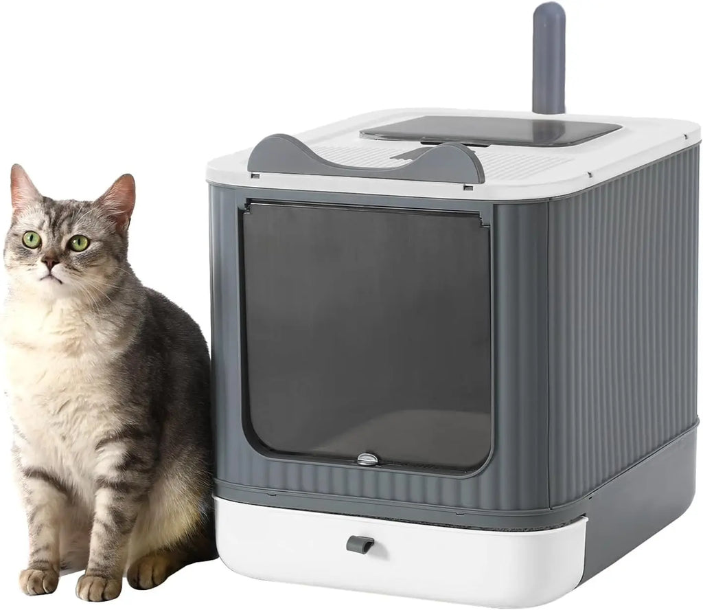 Arenero cerrado para gatos con bandeja extraíble