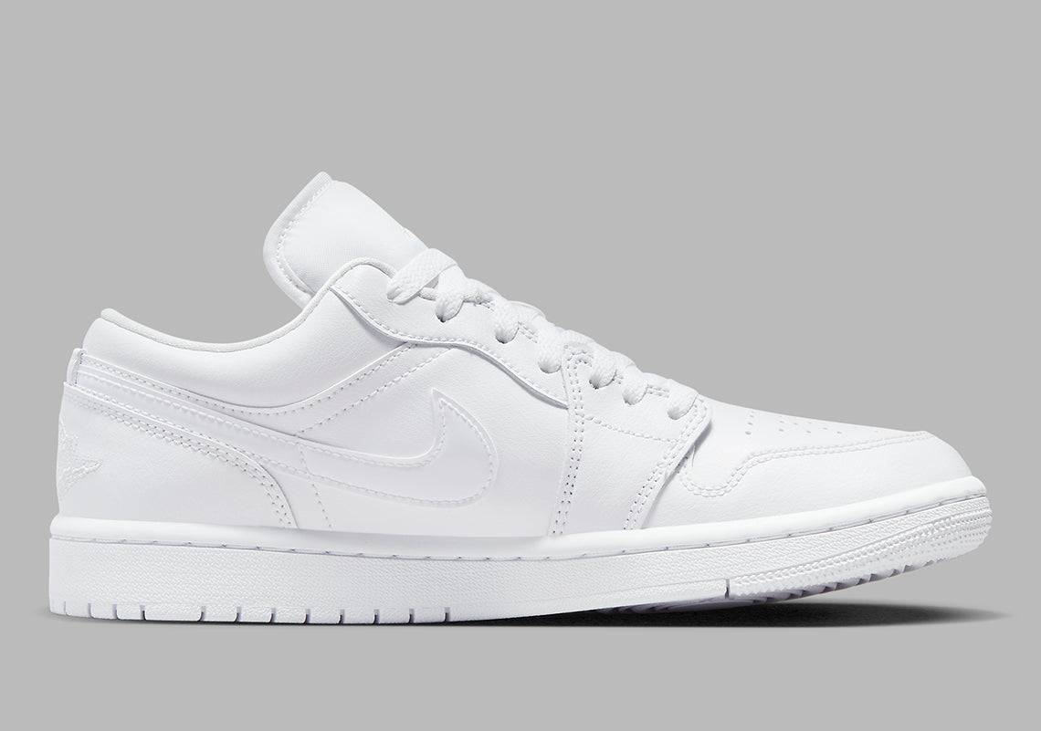 Jordan 1 Low Triple Blanco Mujer vista adicional 1