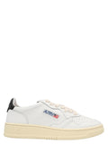 Autry Medalist Low blanco con talón negro, vista lateral