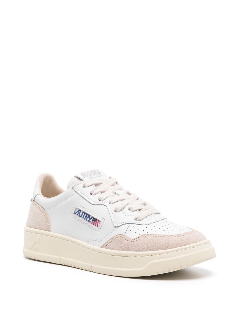 Autry Medalist Low blanco beige suede, detalle suela