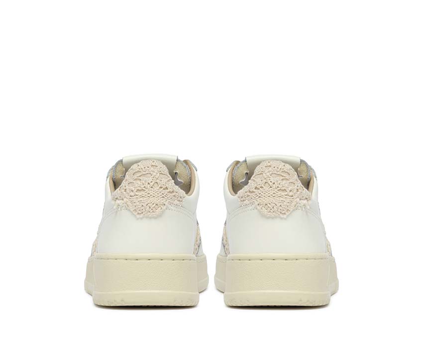 Autry Medalist Low Beige Macramé detalle piel