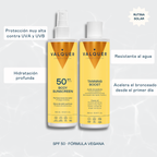Pack Solar Corporal SPF 50 y Crema Hidratante Aceleradora del Bronceado - 600 ml Valquer®