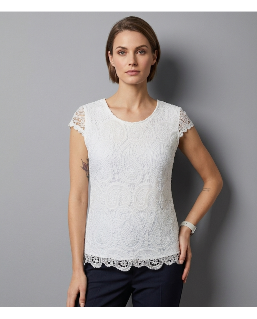 Camiseta de Mujer Encaje Manga Corta (imagen 3)