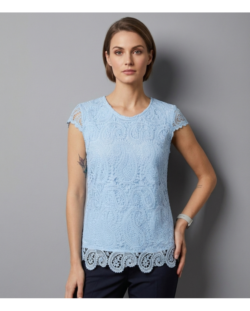 Camiseta de Mujer Encaje Manga Corta (imagen 2)